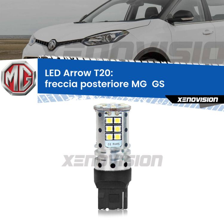 0 Freccia posteriore LED MG  GS  2016 - 2019: T20 Arrow <strong>Freccia posteriore LED no-spie per MG  GS</strong>  2016 - 2019. Lampada <strong>T20</strong> no Hyperflash modello Arrow.