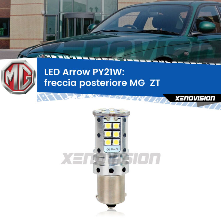 0 Freccia posteriore LED MG  ZT  2001 - 2005: PY21W Arrow <strong>Freccia posteriore LED no-spie per MG  ZT</strong>  2001 - 2005. Lampada <strong>PY21W</strong> modello top di gamma Arrow.
