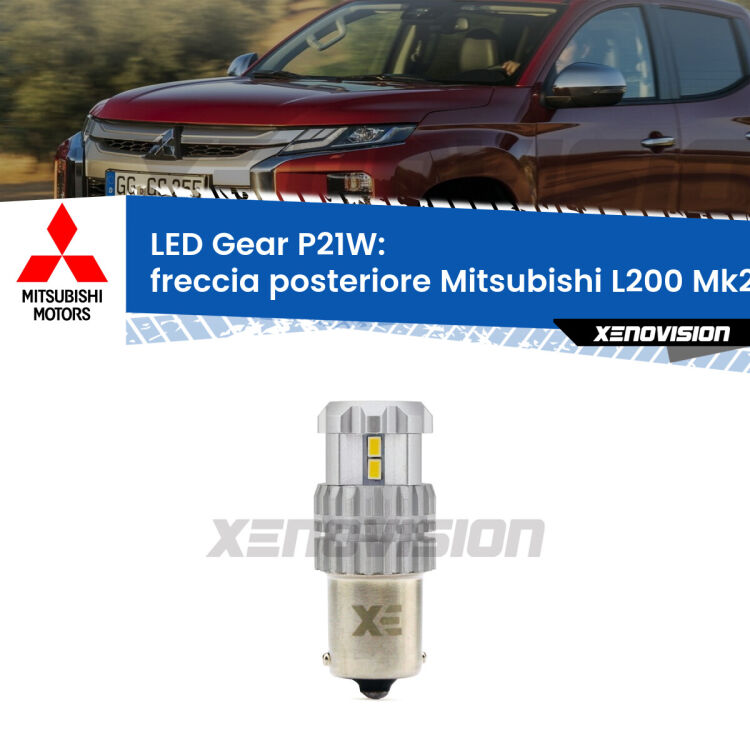 <strong>LED P21W per </strong><strong>Freccia posteriore Mitsubishi L200 (Mk2) 1986 - 1996</strong><strong>. </strong>Richiede resistenze per eliminare lampeggio rapido, 3x più luce, compatta. Top Quality.

<strong>Freccia posteriore LED per Mitsubishi L200</strong> Mk2 1986 - 1996. Lampada <strong>P21W</strong>. Usa delle resistenze per eliminare lampeggio rapido.