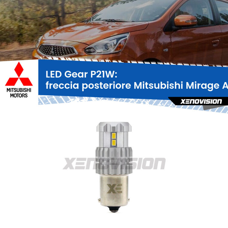 <strong>LED P21W per </strong><strong>Freccia posteriore Mitsubishi Mirage (A10) 2013 in poi</strong><strong>. </strong>Richiede resistenze per eliminare lampeggio rapido, 3x più luce, compatta. Top Quality.

<strong>Freccia posteriore LED per Mitsubishi Mirage</strong> A10 2013 in poi. Lampada <strong>P21W</strong>. Usa delle resistenze per eliminare lampeggio rapido.
