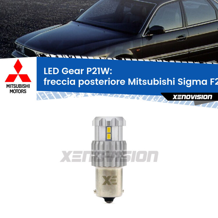 <strong>LED P21W per </strong><strong>Freccia posteriore Mitsubishi Sigma (F2_A, F1_A) 1990 - 1996</strong><strong>. </strong>Richiede resistenze per eliminare lampeggio rapido, 3x più luce, compatta. Top Quality.

<strong>Freccia posteriore LED per Mitsubishi Sigma</strong> F2_A, F1_A 1990 - 1996. Lampada <strong>P21W</strong>. Usa delle resistenze per eliminare lampeggio rapido.