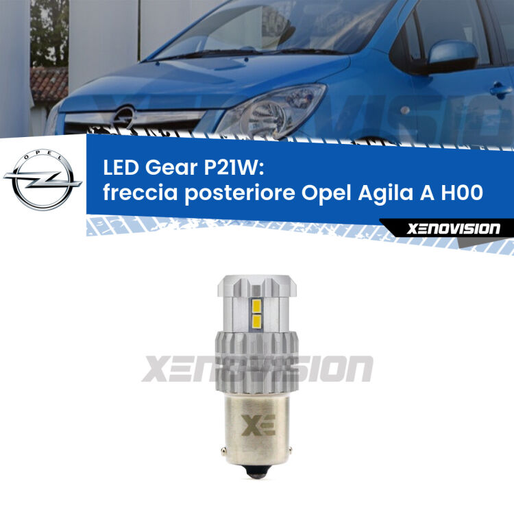 <strong>LED P21W per </strong><strong>Freccia posteriore Opel Agila A (H00) 2000 - 2007</strong><strong>. </strong>Richiede resistenze per eliminare lampeggio rapido, 3x più luce, compatta. Top Quality.

<strong>Freccia posteriore LED per Opel Agila A</strong> H00 2000 - 2007. Lampada <strong>P21W</strong>. Usa delle resistenze per eliminare lampeggio rapido.