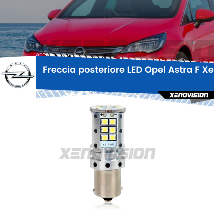 0 Freccia posteriore LED Opel Astra F: Xenovision Arrow P21W <strong>LED </strong><strong>P21W</strong><strong> p</strong><strong><strong>e</strong>r freccia posteriore Opel Astra F</strong>. 8x volte più luce, No Hyperflash, dimensioni compatte. Qualità Massima.