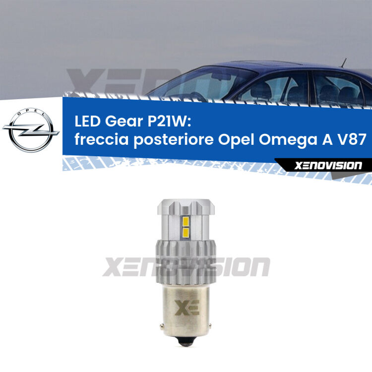 <strong>LED P21W per </strong><strong>Freccia posteriore Opel Omega A (V87) 1986 - 1994</strong><strong>. </strong>Richiede resistenze per eliminare lampeggio rapido, 3x più luce, compatta. Top Quality.

<strong>Freccia posteriore LED per Opel Omega A</strong> V87 1986 - 1994. Lampada <strong>P21W</strong>. Usa delle resistenze per eliminare lampeggio rapido.
