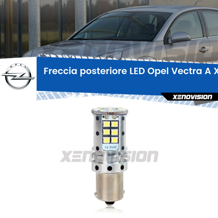 0 Freccia posteriore LED Opel Vectra A: Xenovision Arrow P21W <strong>LED </strong><strong>P21W</strong><strong> p</strong><strong><strong>e</strong>r freccia posteriore Opel Vectra A</strong>. 8x volte più luce, No Hyperflash, dimensioni compatte. Qualità Massima.