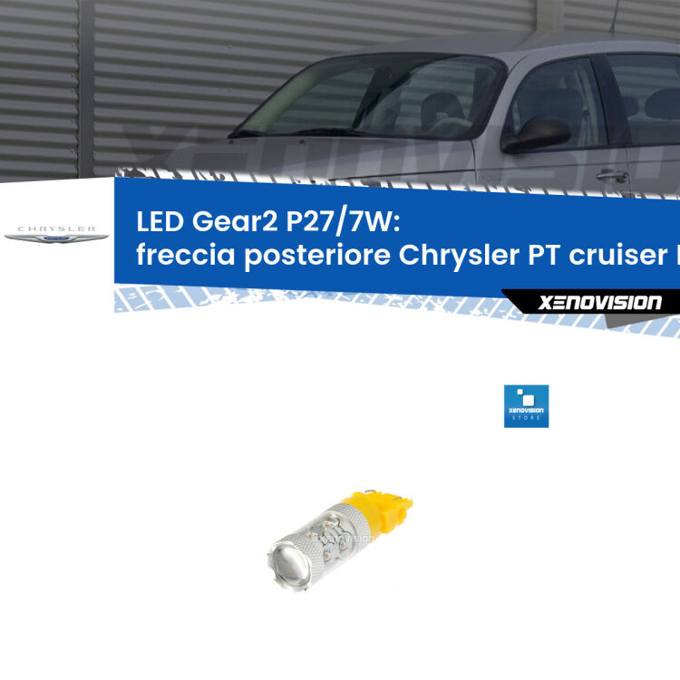 <strong>Freccia posteriore LED per Chrysler PT cruiser</strong> PT 2000 - 2010. Lampada <strong>P27/7W</strong> non canbus.
