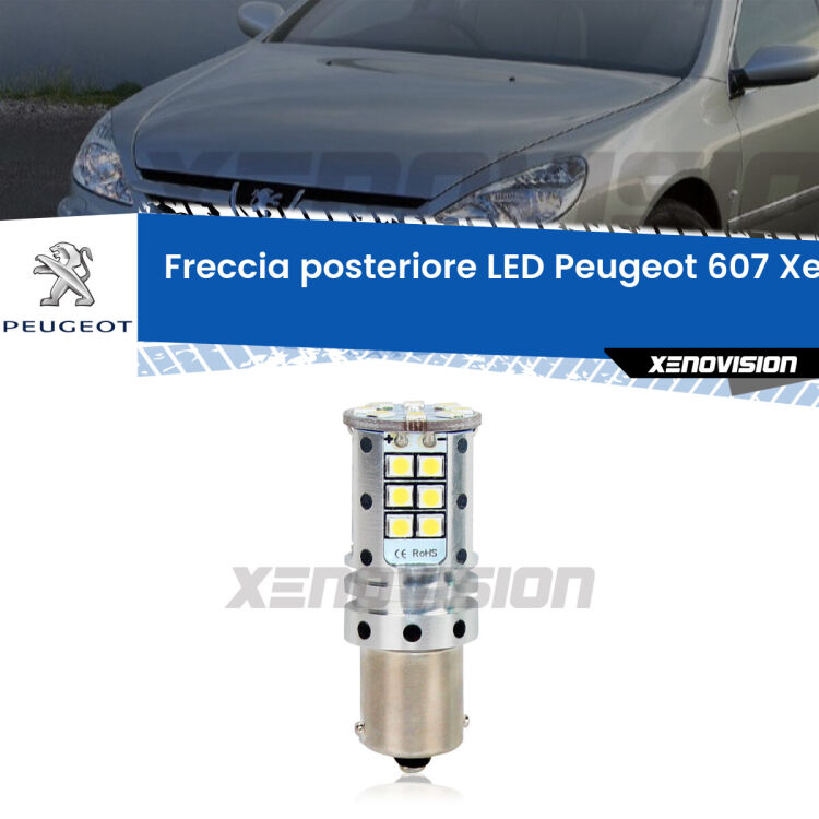 0 Freccia posteriore LED Peugeot 607: Xenovision Arrow P21W <strong>LED </strong><strong>P21W</strong><strong> p</strong><strong><strong>e</strong>r freccia posteriore Peugeot 607</strong>. 8x volte più luce, No Hyperflash, dimensioni compatte. Qualità Massima.