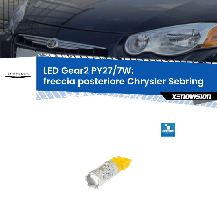0 Freccia posteriore LED PY27/7W per Chrysler Sebring 2001 - 2007 <strong>Freccia posteriore LED per Chrysler Sebring</strong> 2001 - 2007. Lampada <strong>PY27/7W</strong> non canbus.