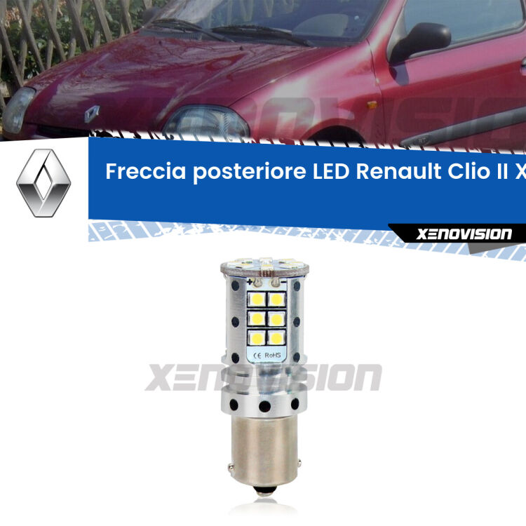 0 Freccia posteriore LED Renault Clio II: Xenovision Arrow P21W <strong>LED </strong><strong>P21W</strong><strong> p</strong><strong><strong>e</strong>r freccia posteriore Renault Clio II</strong>. 8x volte più luce, No Hyperflash, dimensioni compatte. Qualità Massima.