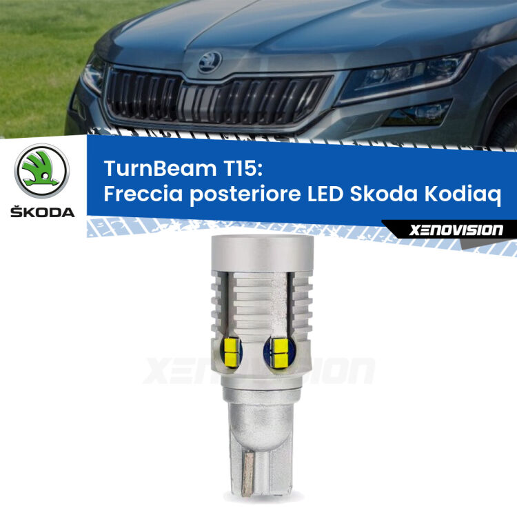 0 Freccia posteriore LED Skoda Kodiaq : XE TurnBeam T15 <strong>LED freccia posteriore Skoda Kodiaq </strong>. Una lampada LED T15 per Frecce, ottima resa in ogni direzione, Qualità Massima.