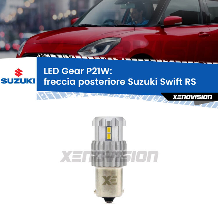 <strong>LED P21W per </strong><strong>Freccia posteriore Suzuki Swift (RS) 2005 - 2010</strong><strong>. </strong>Richiede resistenze per eliminare lampeggio rapido, 3x più luce, compatta. Top Quality.

<strong>Freccia posteriore LED per Suzuki Swift</strong> RS 2005 - 2010. Lampada <strong>P21W</strong>. Usa delle resistenze per eliminare lampeggio rapido.
