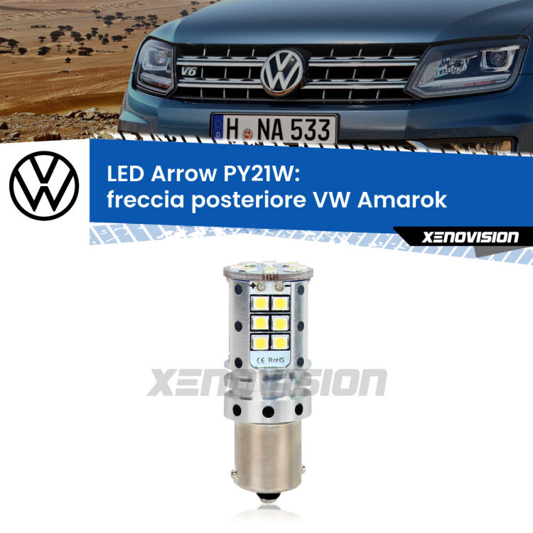 0 Freccia posteriore LED VW Amarok  2010 - 2016: PY21W Arrow <strong>Freccia posteriore LED no-spie per VW Amarok</strong>  2010 - 2016. Lampada <strong>PY21W</strong> modello top di gamma Arrow.