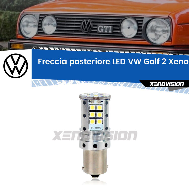 0 Freccia posteriore LED VW Golf 2: Xenovision Arrow P21W <strong>LED </strong><strong>P21W</strong><strong> p</strong><strong><strong>e</strong>r freccia posteriore VW Golf 2</strong>. 8x volte più luce, No Hyperflash, dimensioni compatte. Qualità Massima.