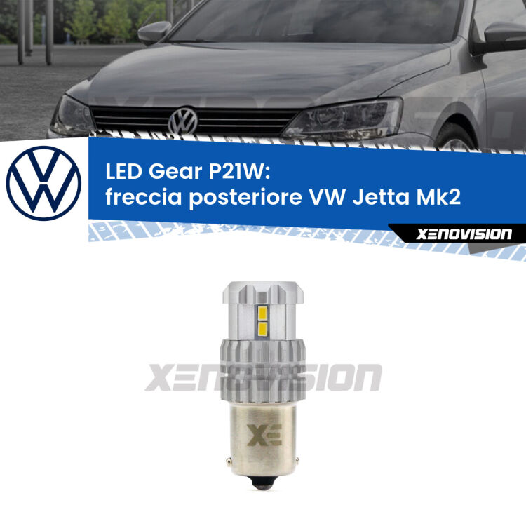 <strong>LED P21W per </strong><strong>Freccia posteriore VW Jetta (Mk2) 1984 - 1992</strong><strong>. </strong>Richiede resistenze per eliminare lampeggio rapido, 3x più luce, compatta. Top Quality.

<strong>Freccia posteriore LED per VW Jetta</strong> Mk2 1984 - 1992. Lampada <strong>P21W</strong>. Usa delle resistenze per eliminare lampeggio rapido.