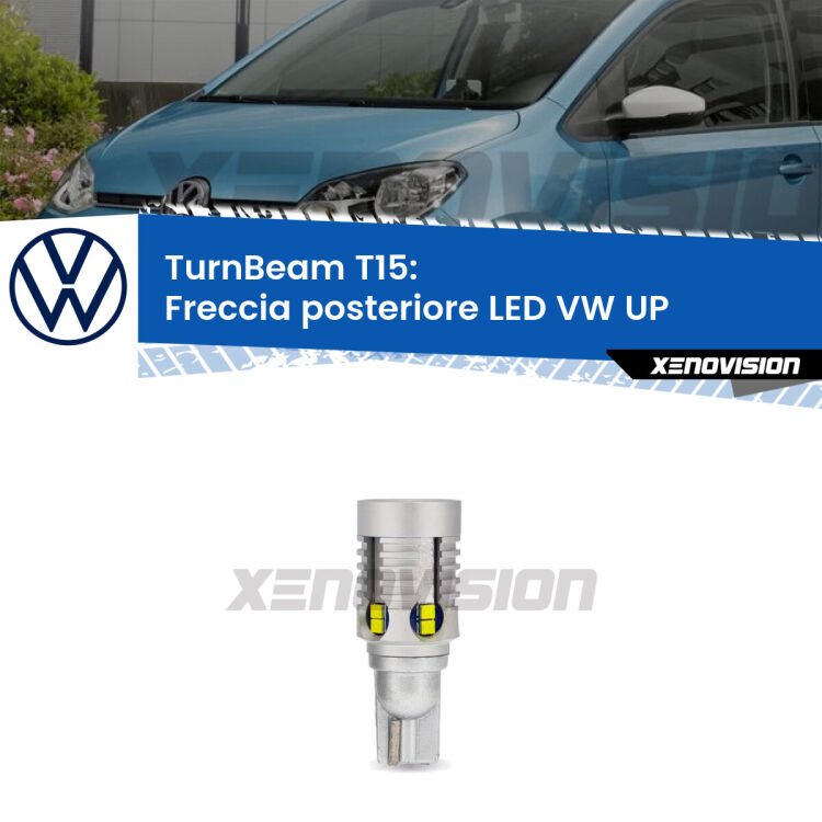 <strong>LED freccia posteriore VW UP </strong>. Una lampada LED T15 per Frecce, ottima resa in ogni direzione, Qualità Massima.