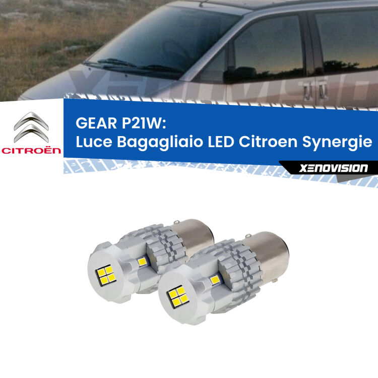 <strong>LED </strong><strong>Luce Bagagliaio Citroen Synergie  1994 - 2002</strong> . Due lampade LED P21W effetto Stealth, ottima resa in ogni direzione, Qualità Massima.