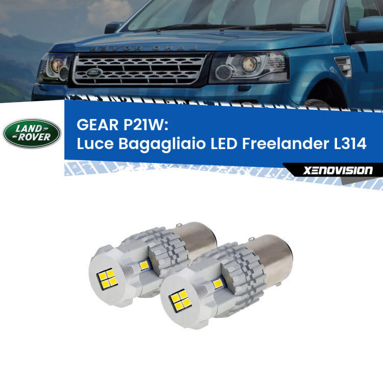 <strong>LED </strong><strong>Luce Bagagliaio Land rover Freelander (L314) 1998 - 2006</strong> . Due lampade LED P21W effetto Stealth, ottima resa in ogni direzione, Qualità Massima.
