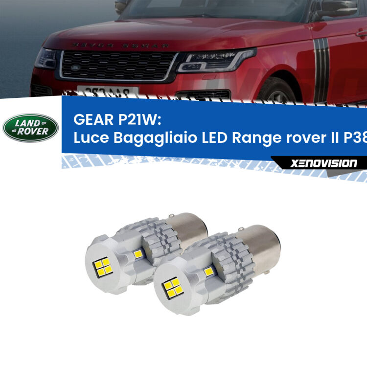 <strong>LED </strong><strong>Luce Bagagliaio Land rover Range rover II (P38A) 1994 - 2002</strong> . Due lampade LED P21W effetto Stealth, ottima resa in ogni direzione, Qualità Massima.