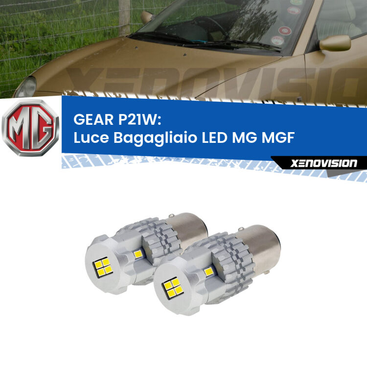 0 GEAR P21W: luce bagagliaio LED MG MGF  1995 - 2002 <strong>LED </strong><strong>Luce Bagagliaio MG MGF  1995 - 2002</strong> . Due lampade LED P21W effetto Stealth, ottima resa in ogni direzione, Qualità Massima.