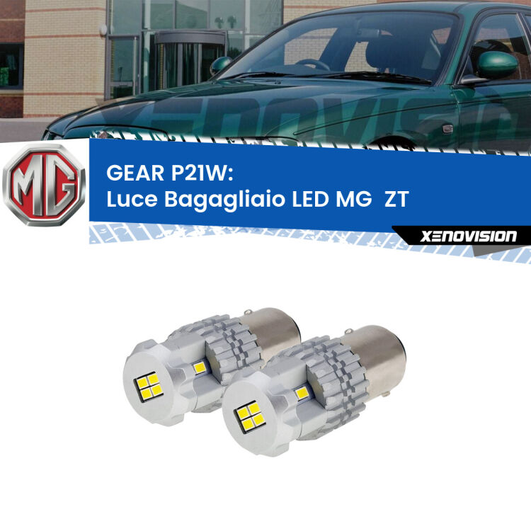 0 GEAR P21W: luce bagagliaio LED MG  ZT  2001 - 2005 <strong>LED </strong><strong>Luce Bagagliaio MG  ZT  2001 - 2005</strong> . Due lampade LED P21W effetto Stealth, ottima resa in ogni direzione, Qualità Massima.