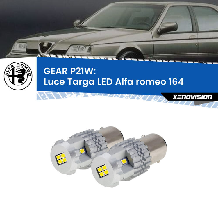 0 GEAR P21W: luce targa LED Alfa romeo 164  1987 - 1998 <strong>LED </strong><strong>Luce Targa Alfa romeo 164  1987 - 1998</strong> . Due lampade LED P21W effetto Stealth, ottima resa in ogni direzione, Qualità Massima.