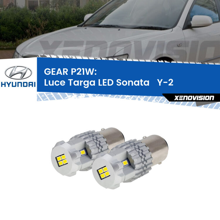 0 GEAR P21W: luce targa LED Hyundai Sonata   (Y-2) 1988 - 1993 <strong>LED </strong><strong>Luce Targa Hyundai Sonata   (Y-2) 1988 - 1993</strong> . Due lampade LED P21W effetto Stealth, ottima resa in ogni direzione, Qualità Massima.