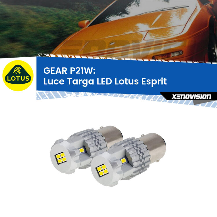 <strong>LED </strong><strong>Luce Targa Lotus Esprit  1989 - 2003</strong> . Due lampade LED P21W effetto Stealth, ottima resa in ogni direzione, Qualità Massima.