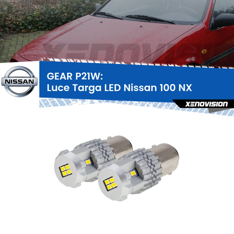 <strong>LED </strong><strong>Luce Targa Nissan 100 NX  1990 - 1994</strong> . Due lampade LED P21W effetto Stealth, ottima resa in ogni direzione, Qualità Massima.