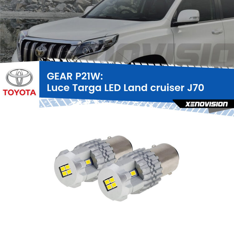 0 GEAR P21W: luce targa LED Toyota Land cruiser (J70) 1984 - 1996 <strong>LED </strong><strong>Luce Targa Toyota Land cruiser (J70) 1984 - 1996</strong> . Due lampade LED P21W effetto Stealth, ottima resa in ogni direzione, Qualità Massima.
