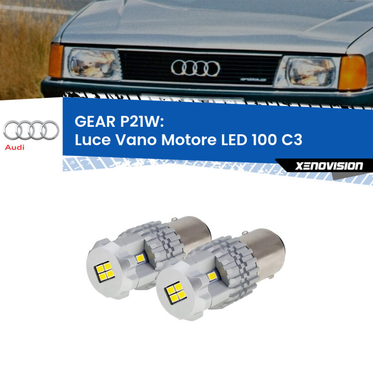 <strong>LED </strong><strong>Luce Vano Motore Audi 100 (C3) 1982 - 1990</strong> . Due lampade LED P21W effetto Stealth, ottima resa in ogni direzione, Qualità Massima.