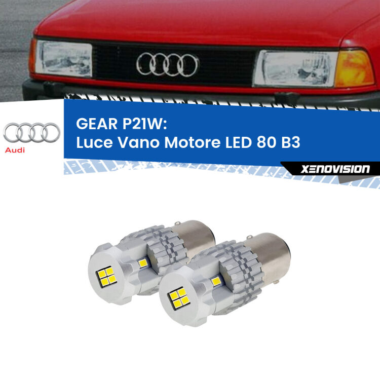 <strong>LED </strong><strong>Luce Vano Motore Audi 80 (B3) 1986 - 1991</strong> . Due lampade LED P21W effetto Stealth, ottima resa in ogni direzione, Qualità Massima.