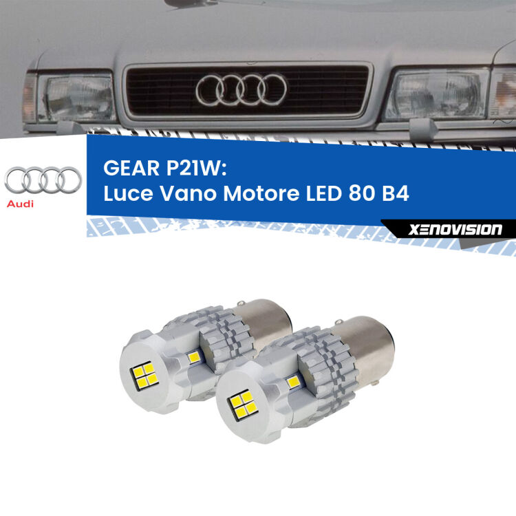 <strong>LED </strong><strong>Luce Vano Motore Audi 80 (B4) 1991 - 1996</strong> . Due lampade LED P21W effetto Stealth, ottima resa in ogni direzione, Qualità Massima.