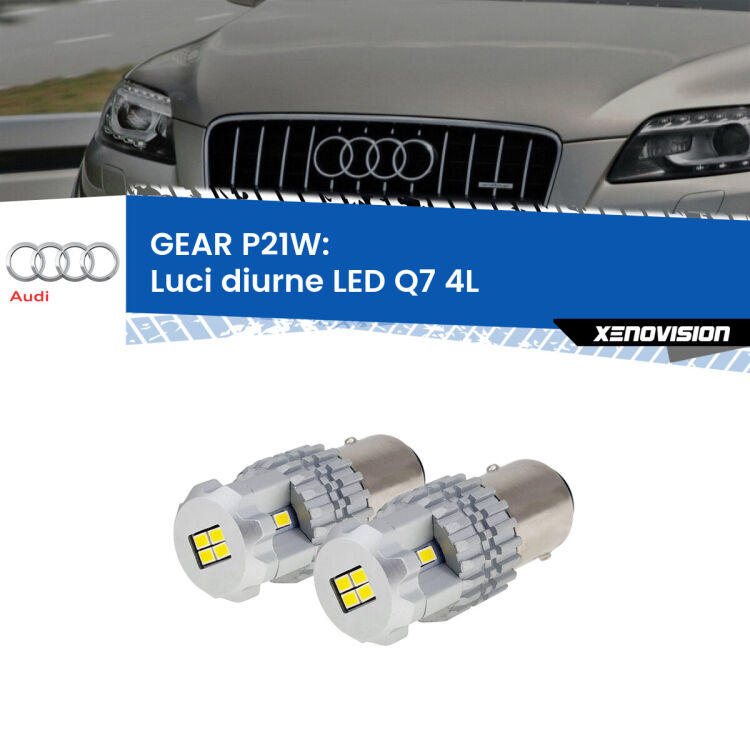 <strong>LED </strong><strong>Luci diurne Audi Q7 (4L) 2006 - 2009</strong> . Due lampade LED P21W effetto Stealth, ottima resa in ogni direzione, Qualità Massima.