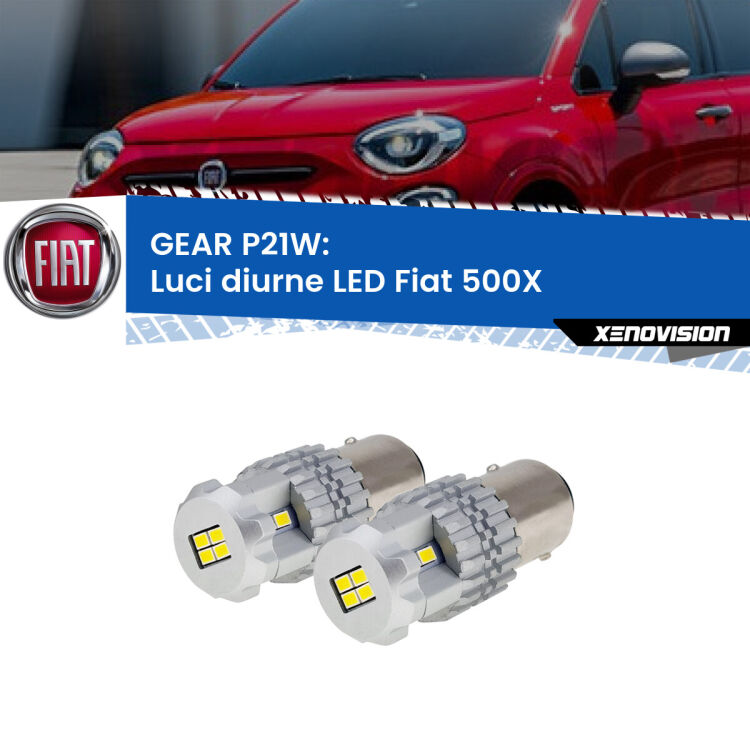 <strong>LED </strong><strong>Luci diurne Fiat 500X  prima serie</strong> . Due lampade LED P21W effetto Stealth, ottima resa in ogni direzione, Qualità Massima.