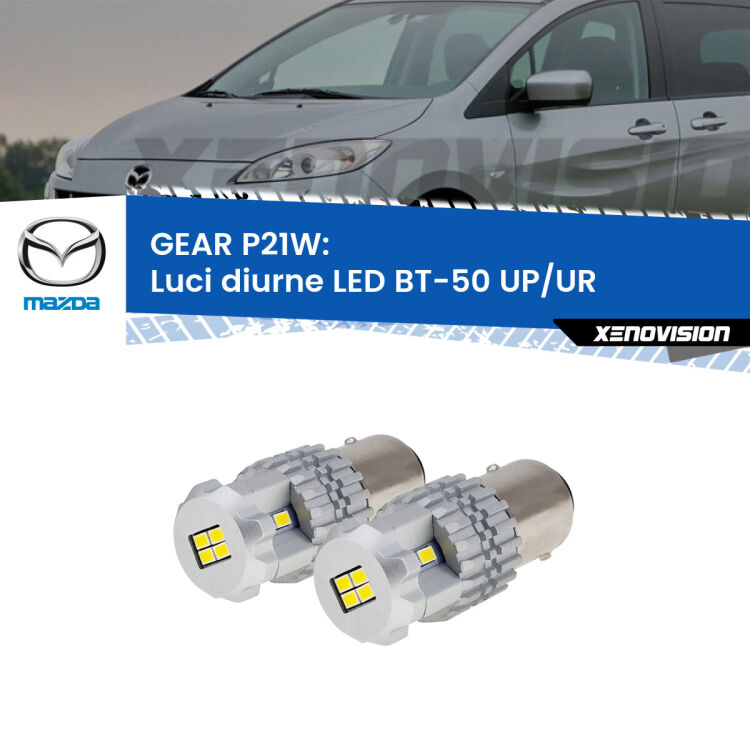 <strong>LED </strong><strong>Luci diurne Mazda BT-50 (UP/UR) 2011 in poi</strong> . Due lampade LED P21W effetto Stealth, ottima resa in ogni direzione, Qualità Massima.