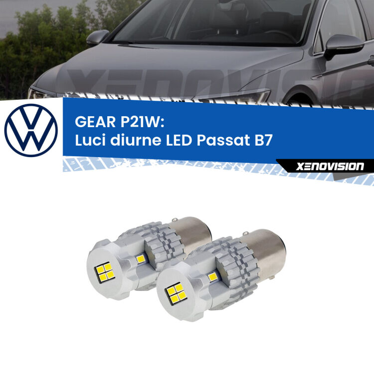 <strong>LED </strong><strong>Luci diurne VW Passat (B7) 2010 - 2014</strong> . Due lampade LED P21W effetto Stealth, ottima resa in ogni direzione, Qualità Massima.