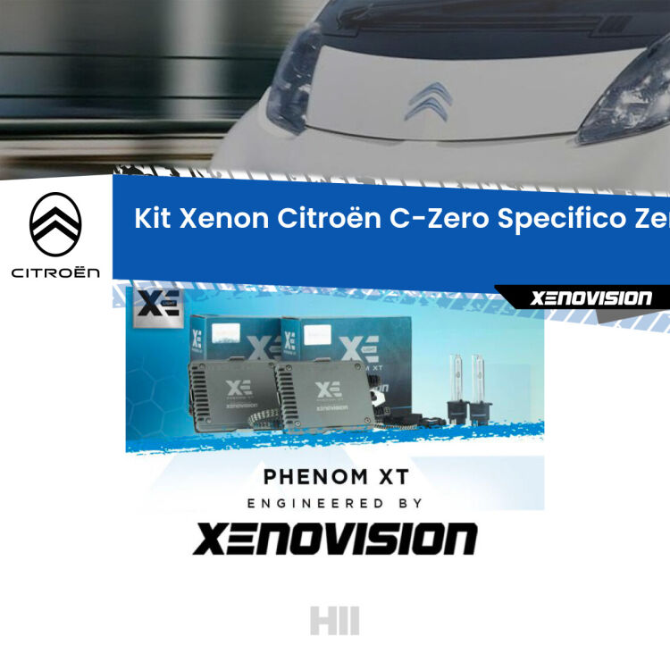 0 H11: Kit Xenon per Citroën C-Zero (2010 - 2019) Specifico Zero-Spie <strong>Kit Xenon </strong><strong>H11 </strong><strong>Professionale</strong> per Citroën C-Zero (2010 - 2019). Taglio di luce perfetto, zero spie e riverberi. Leggendaria elettronica Canbus Xenovision. Qualità Massima Garantita.