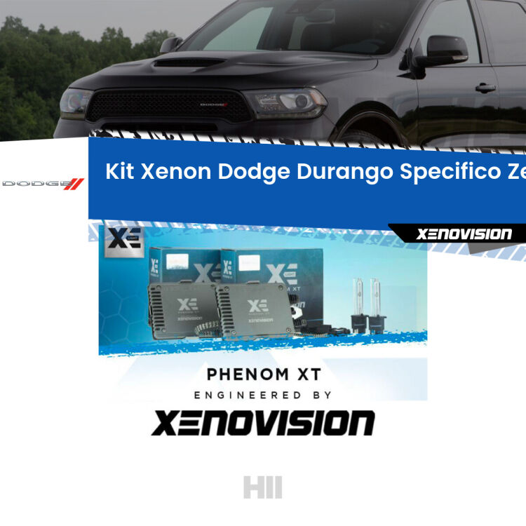 <strong>Kit Xenon </strong><strong>H11 </strong><strong>Professionale</strong> per Dodge Durango WD (lenticolari). Taglio di luce perfetto, zero spie e riverberi. Leggendaria elettronica Canbus Xenovision. Qualità Massima Garantita.