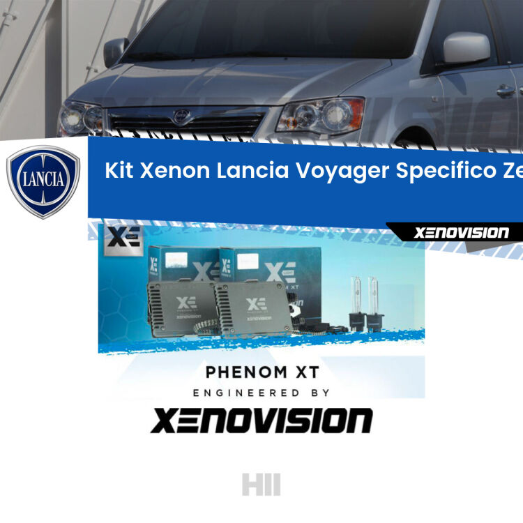 <strong>Kit Xenon </strong><strong>H11 </strong><strong>Professionale</strong> per Lancia Voyager  (2011 - 2014). Taglio di luce perfetto, zero spie e riverberi. Leggendaria elettronica Canbus Xenovision. Qualità Massima Garantita.