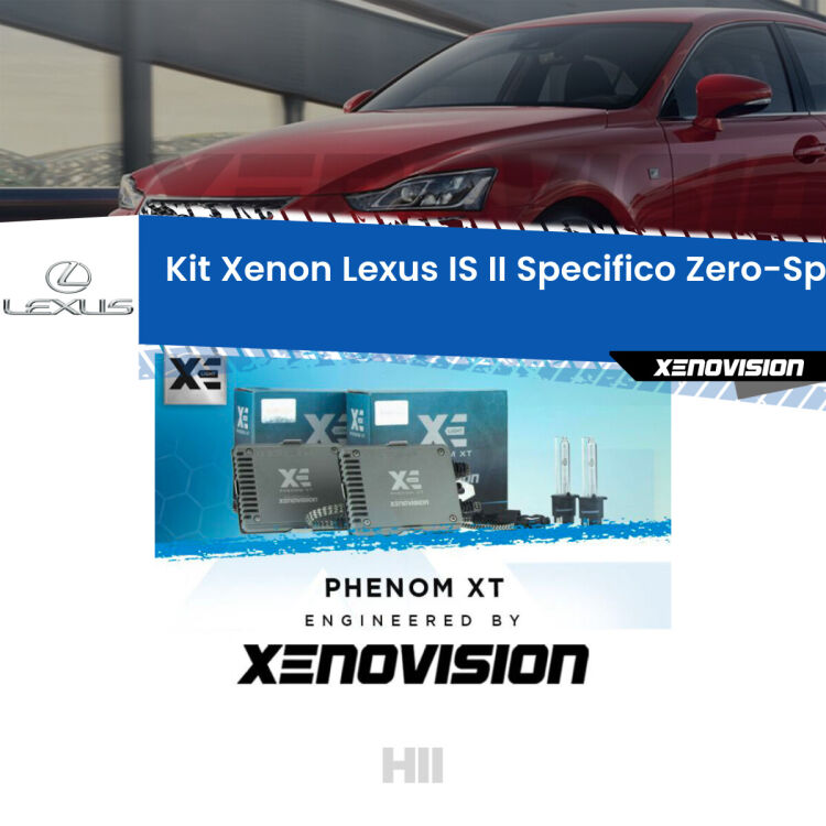 <strong>Kit Xenon </strong><strong>H11 </strong><strong>Professionale</strong> per Lexus IS II XE20 (2005 - 2013). Taglio di luce perfetto, zero spie e riverberi. Leggendaria elettronica Canbus Xenovision. Qualità Massima Garantita.