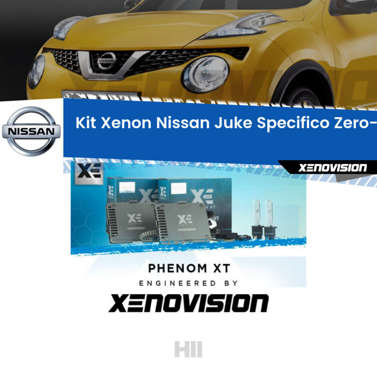 <strong>Kit Xenon </strong><strong>H11 </strong><strong>Professionale</strong> per Nissan Juke F15 (2014 - 2018). Taglio di luce perfetto, zero spie e riverberi. Leggendaria elettronica Canbus Xenovision. Qualità Massima Garantita.