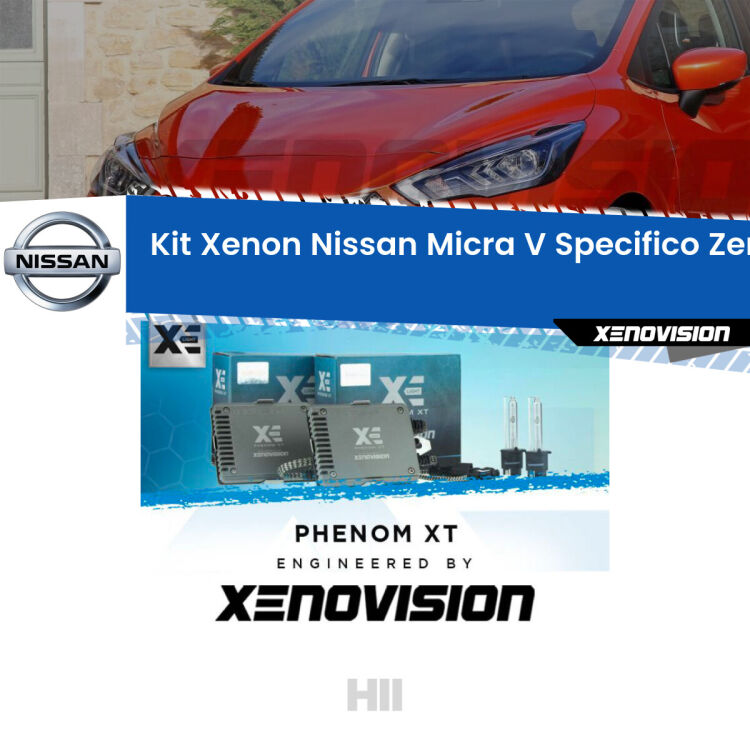 0 H11: Kit Xenon per Nissan Micra V K14 (2016 in poi) Specifico Zero-Spie <strong>Kit Xenon </strong><strong>H11 </strong><strong>Professionale</strong> per Nissan Micra V K14 (2016 in poi). Taglio di luce perfetto, zero spie e riverberi. Leggendaria elettronica Canbus Xenovision. Qualità Massima Garantita.