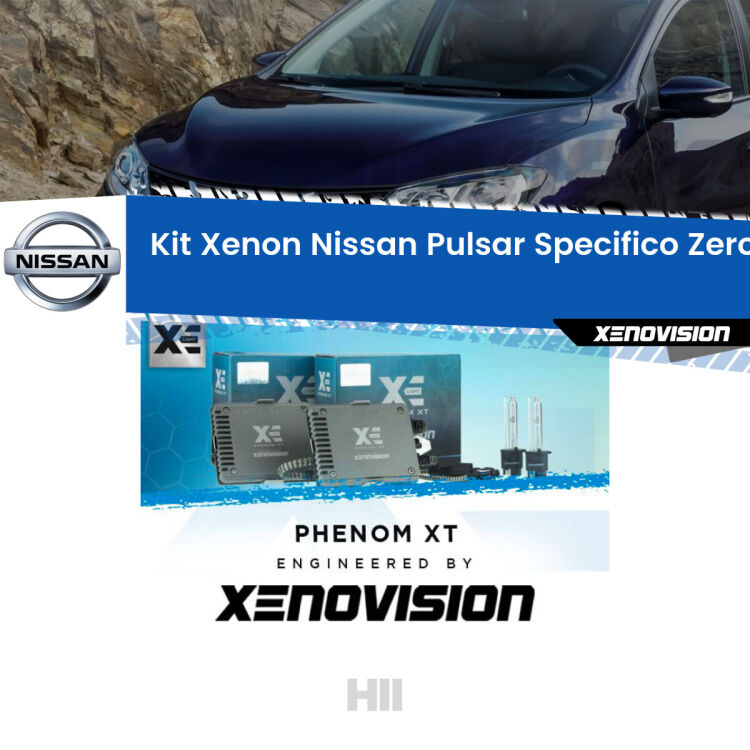 <strong>Kit Xenon </strong><strong>H11 </strong><strong>Professionale</strong> per Nissan Pulsar C13 (2014 - 2018). Taglio di luce perfetto, zero spie e riverberi. Leggendaria elettronica Canbus Xenovision. Qualità Massima Garantita.