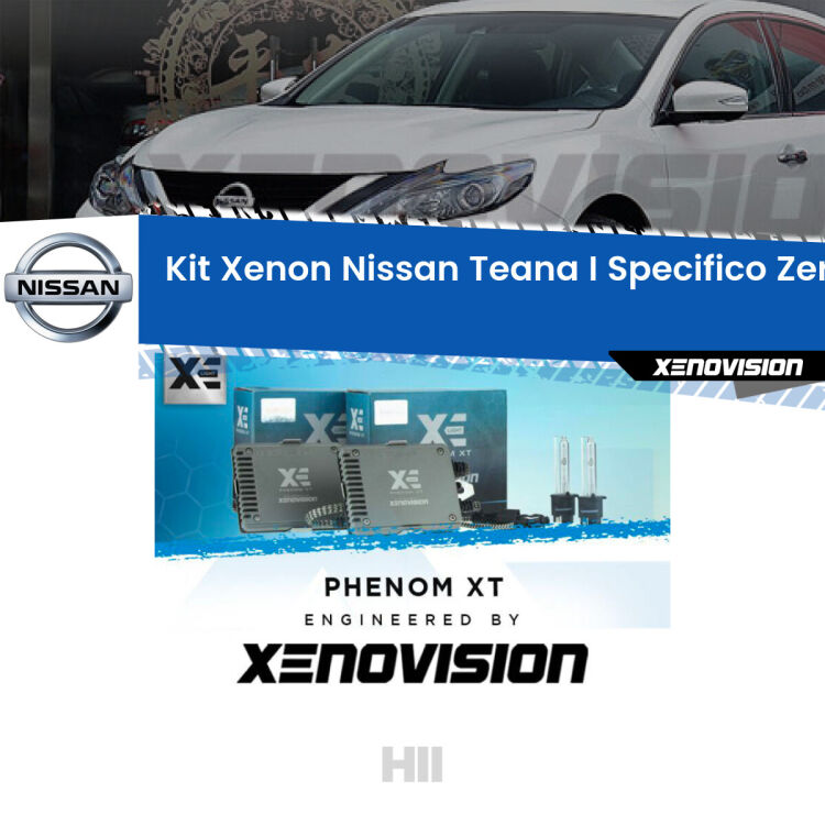 <strong>Kit Xenon </strong><strong>H11 </strong><strong>Professionale</strong> per Nissan Teana I J31 (2003 - 2008). Taglio di luce perfetto, zero spie e riverberi. Leggendaria elettronica Canbus Xenovision. Qualità Massima Garantita.