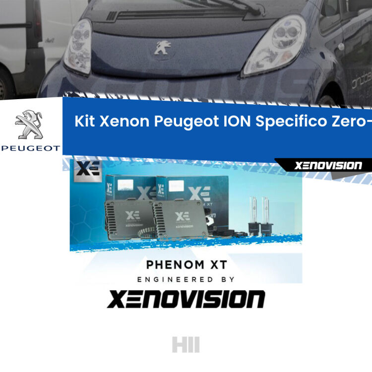 <strong>Kit Xenon </strong><strong>H11 </strong><strong>Professionale</strong> per Peugeot ION  (2010 - 2019). Taglio di luce perfetto, zero spie e riverberi. Leggendaria elettronica Canbus Xenovision. Qualità Massima Garantita.