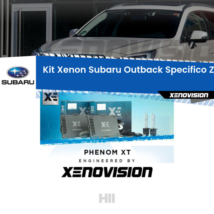 <strong>Kit Xenon </strong><strong>H11 </strong><strong>Professionale</strong> per Subaru Outback BS (2014 in poi). Taglio di luce perfetto, zero spie e riverberi. Leggendaria elettronica Canbus Xenovision. Qualità Massima Garantita.