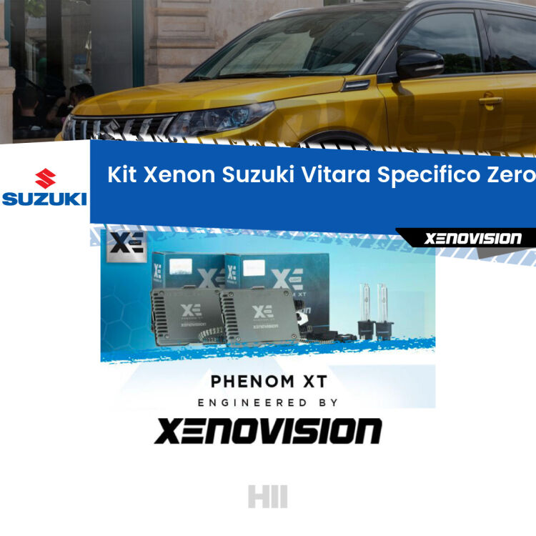 <strong>Kit Xenon </strong><strong>H11 </strong><strong>Professionale</strong> per Suzuki Vitara LY (2015 in poi). Taglio di luce perfetto, zero spie e riverberi. Leggendaria elettronica Canbus Xenovision. Qualità Massima Garantita.