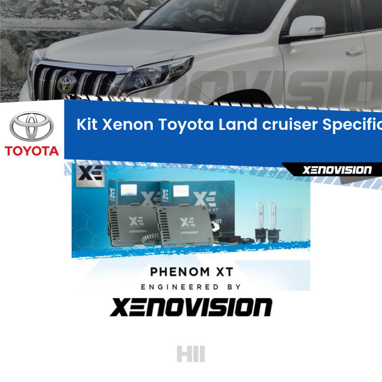 0 H11: Kit Xenon per Toyota Land cruiser J200 (2007 in poi) Specifico Zero-Spie <strong>Kit Xenon </strong><strong>H11 </strong><strong>Professionale</strong> per Toyota Land cruiser J200 (2007 in poi). Taglio di luce perfetto, zero spie e riverberi. Leggendaria elettronica Canbus Xenovision. Qualità Massima Garantita.