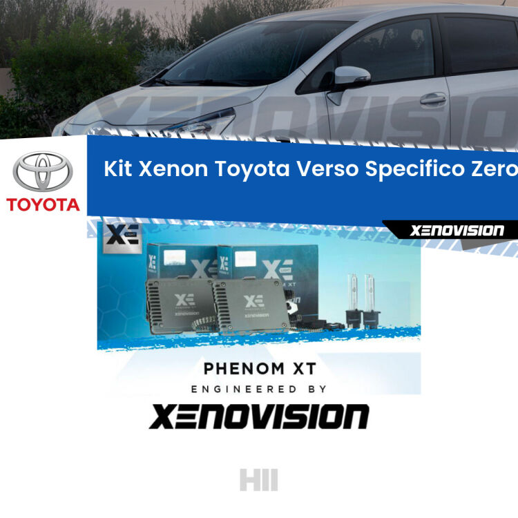 <strong>Kit Xenon </strong><strong>H11 </strong><strong>Professionale</strong> per Toyota Verso  (2009 - 2018). Taglio di luce perfetto, zero spie e riverberi. Leggendaria elettronica Canbus Xenovision. Qualità Massima Garantita.