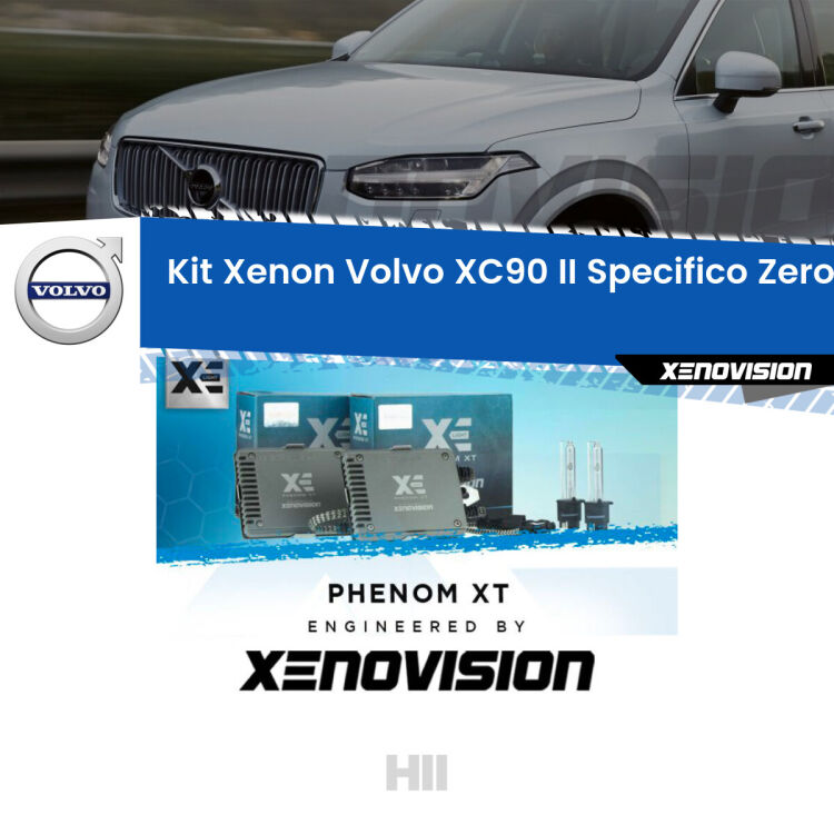 <strong>Kit Xenon </strong><strong>H11 </strong><strong>Professionale</strong> per Volvo XC90 II 256 (2014 - 2019). Taglio di luce perfetto, zero spie e riverberi. Leggendaria elettronica Canbus Xenovision. Qualità Massima Garantita.